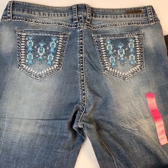 NWT Wrangler Rock 47 Womens Jeans WJX15DM 35x32 *39x33 Cowgirl Bootcut High Rise - Picture 14 of 16